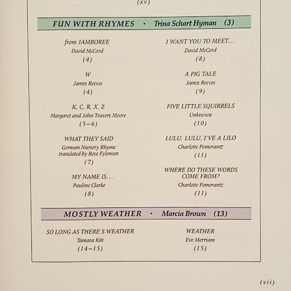 Sing a Song of Popcorn Book - Picture 4 of 7